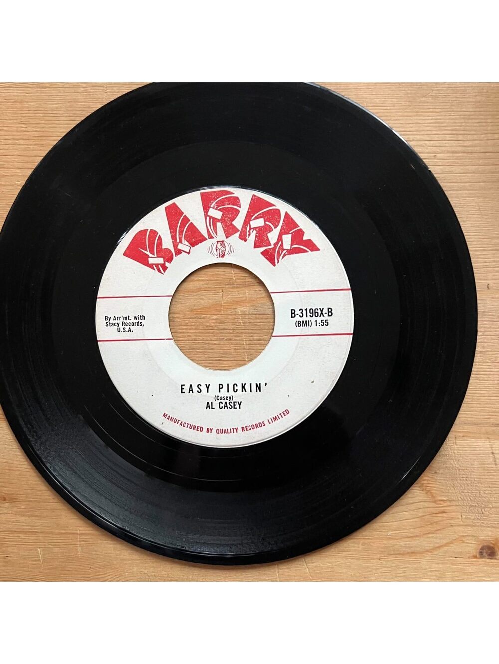 Al Casey with the K-C-Ettes - Easy Pickin'/Surfin' Hootenanny 45rpm VG+ R14